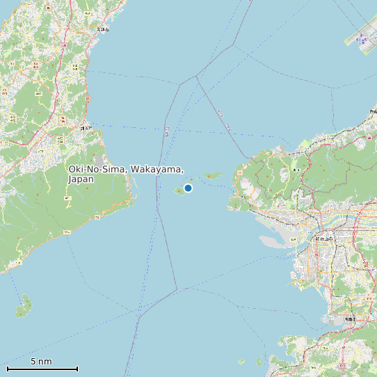 Map of Oki-No-Sima, Wakayama, Japan Tide Prediction Station