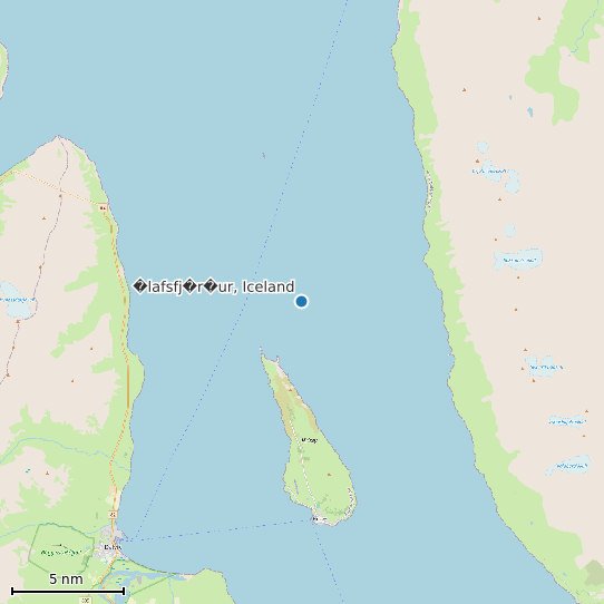 Map of �lafsfj�r�ur, Iceland Tide Prediction Station