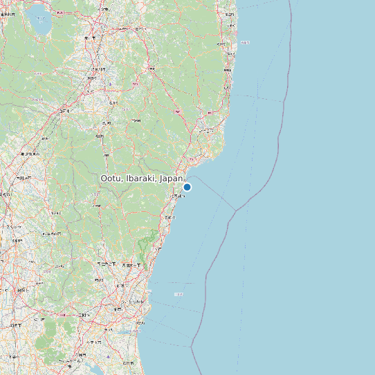 Map of Ootu, Ibaraki, Japan Tide Prediction Station
