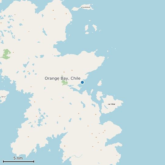 Map of Orange Bay, Chile Tide Prediction Station
