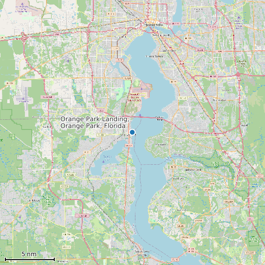 Map of Orange Park Landing, Orange Park, Florida Tide Prediction Station