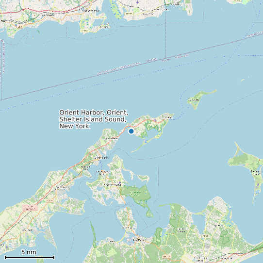 Map of Orient Harbor, Orient, Shelter Island Sound, New York Tide Prediction Station