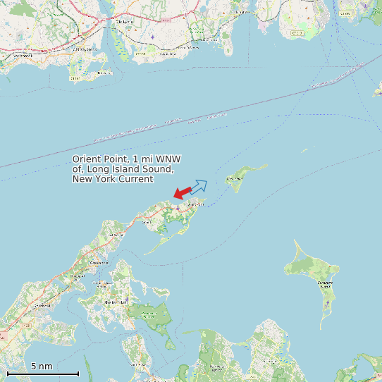 Map of Orient Point, 1 mi WNW of, Long Island Sound, New York Current Prediction Station