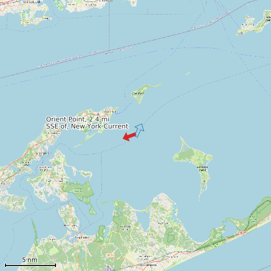 Map of Orient Point, 2.4 mi SSE of, New York Current Prediction Station