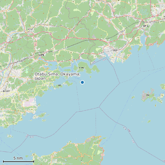 Map of Otabu Sima, Okayama, Japan Tide Prediction Station