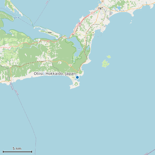 Map of Otiisi, Hokkaido, Japan Tide Prediction Station