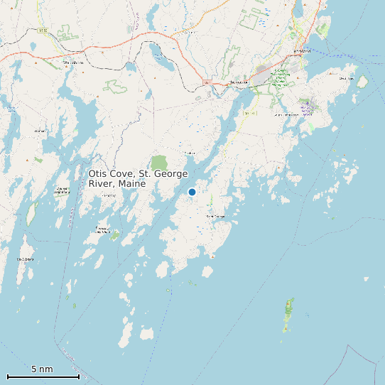 Map of Otis Cove, St. George River, Maine Tide Prediction Station