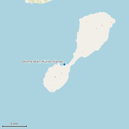 Map of Otome Wan, Kurile Islands Tide Prediction Station