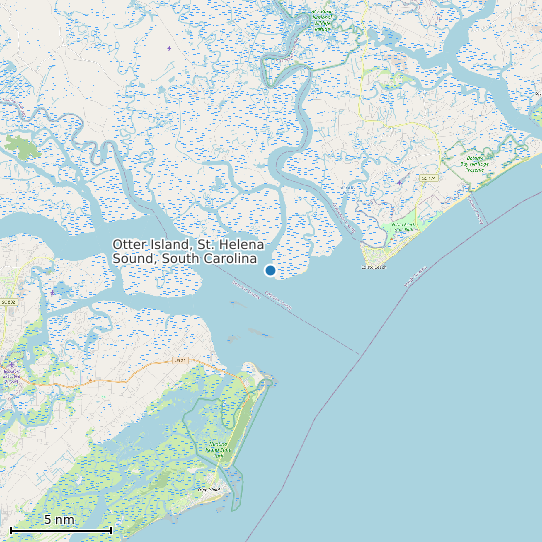 Map of Otter Island, St. Helena Sound, South Carolina Tide Prediction Station