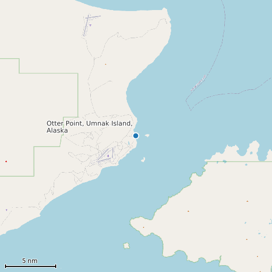Map of Otter Point, Umnak Island, Alaska Tide Prediction Station