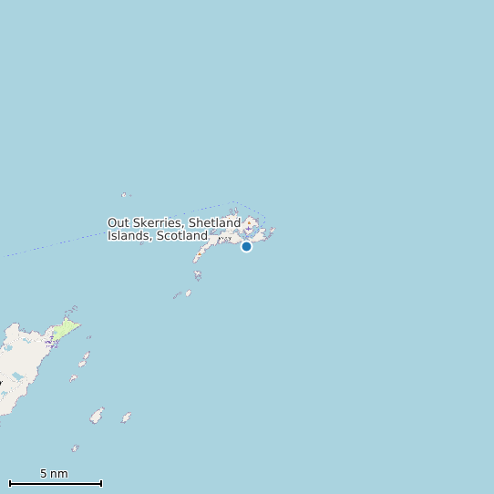 Map of Out Skerries, Shetland Islands, Scotland Tide Prediction Station