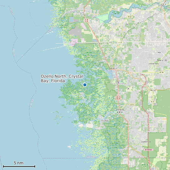 Map of Ozello North, Crystal Bay, Florida Tide Prediction Station
