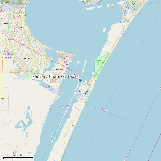 Map of Packery Channel, Texas Tide Prediction Station