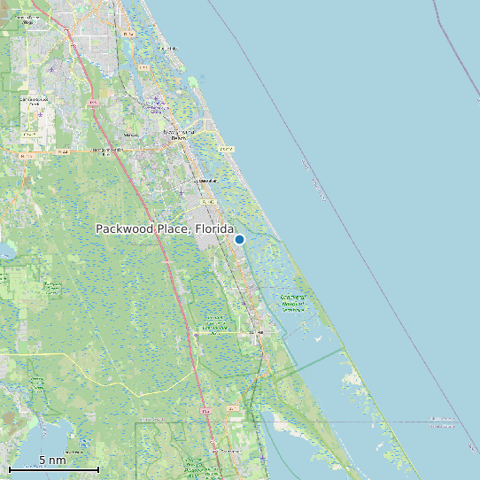 Map of Packwood Place, Florida Tide Prediction Station