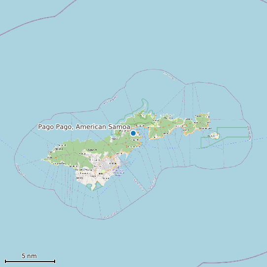 Map of Pago Pago, American Samoa Tide Prediction Station