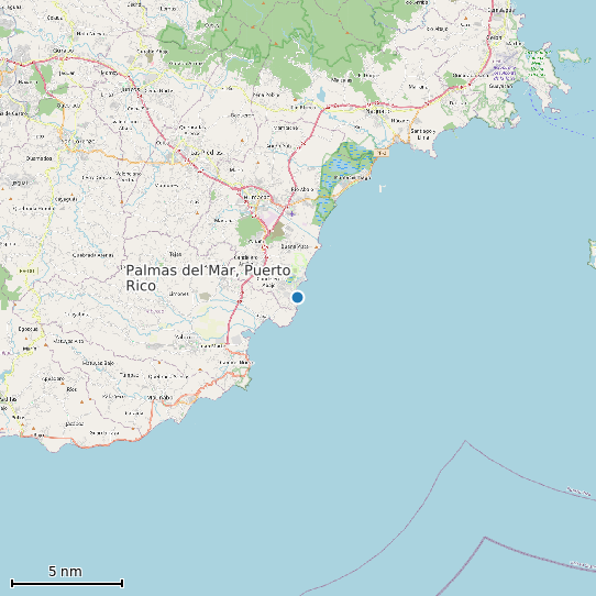 Map of Palmas del Mar, Puerto Rico Tide Prediction Station