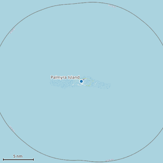 Map of Palmyra Island Tide Prediction Station