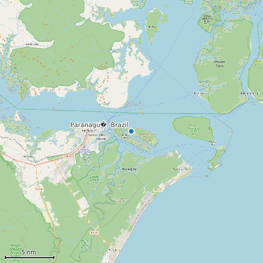 Map of Paranagu�, Brazil Tide Prediction Station