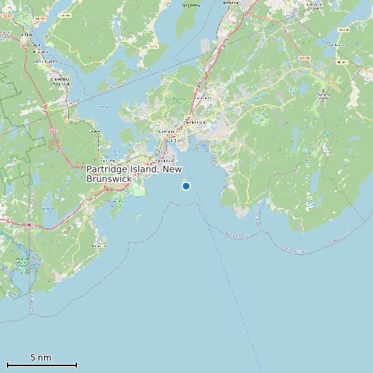 Map of Partridge Island, New Brunswick Tide Prediction Station