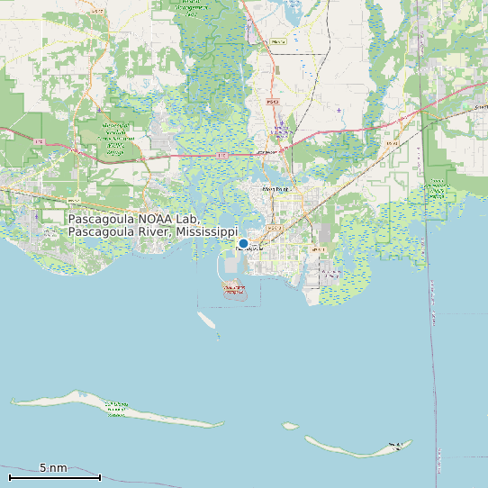 Map of Pascagoula NOAA Lab, Pascagoula River, Mississippi Tide Prediction Station