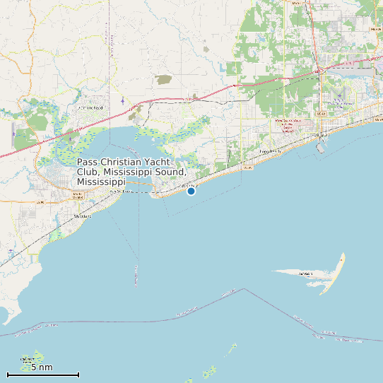 Map of Pass Christian Yacht Club, Mississippi Sound, Mississippi Tide Prediction Station