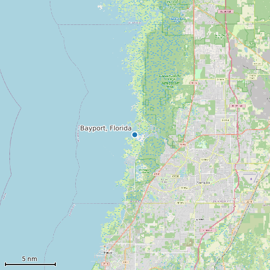Map of Bayport, Florida Tide Prediction Station