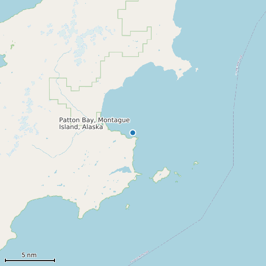 Map of Patton Bay, Montague Island, Alaska Tide Prediction Station