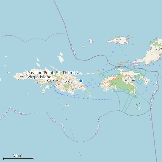 Map of Pavilion Point, St. Thomas, Virgin Islands Tide Prediction Station