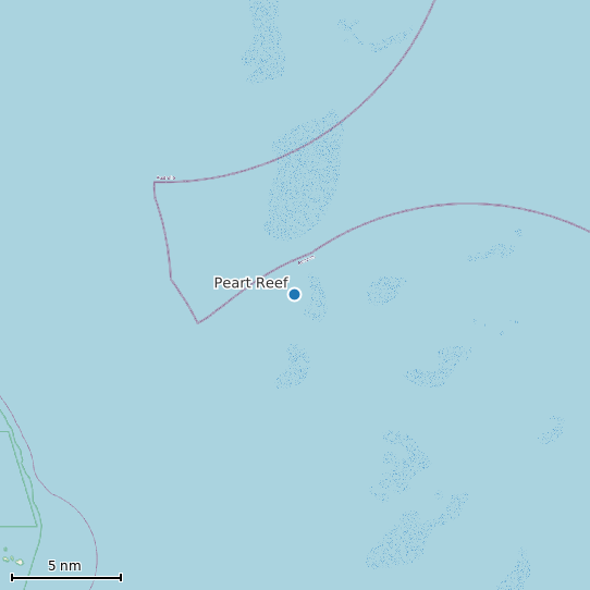 Map of Peart Reef Tide Prediction Station
