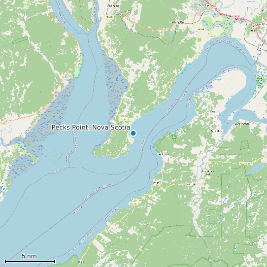 Map of Pecks Point, Nova Scotia Tide Prediction Station