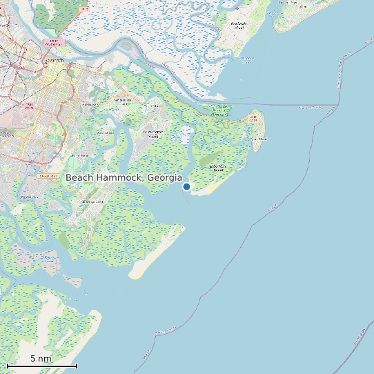 Map of Beach Hammock, Georgia Tide Prediction Station