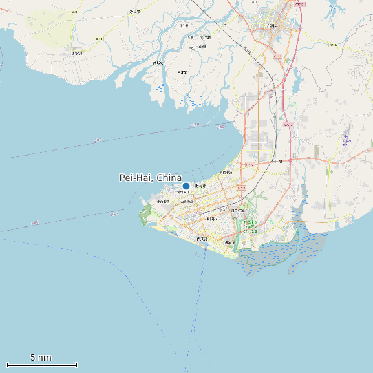Map of Pei-Hai, China Tide Prediction Station
