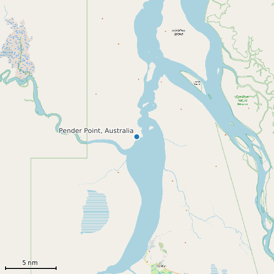 Map of Pender Point, Australia Tide Prediction Station