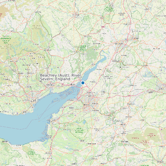 Map of Beachley (Aust), River Severn, England Tide Prediction Station