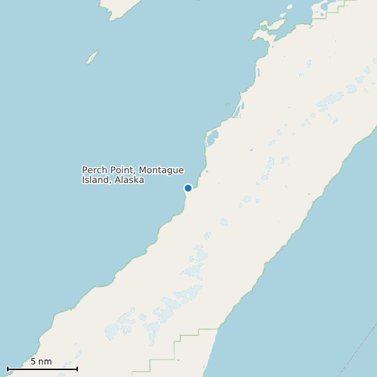 Map of Perch Point, Montague Island, Alaska Tide Prediction Station