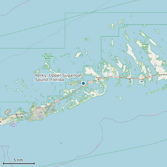 Map of Perky, Upper Sugarloaf Sound, Florida Tide Prediction Station