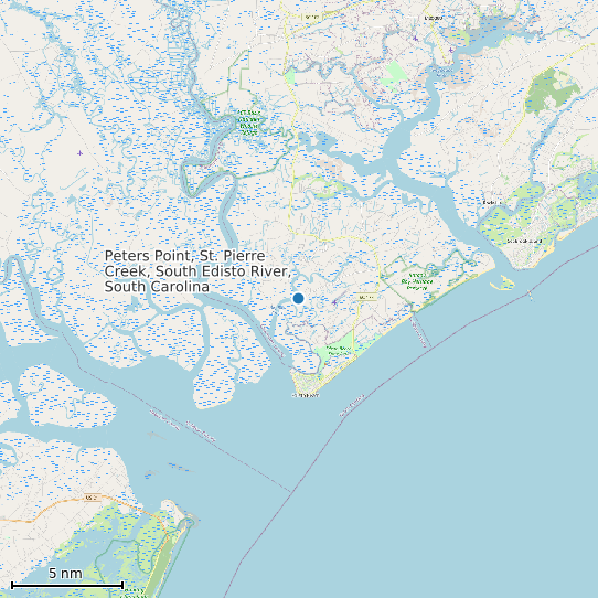 Map of Peters Point, St. Pierre Creek, South Edisto River, South Carolina Tide Prediction Station