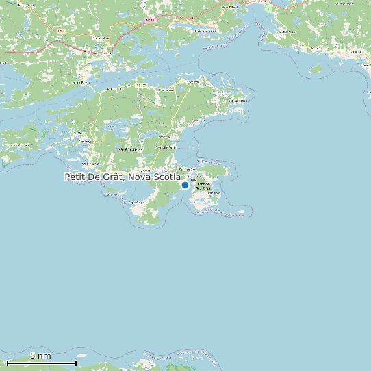 Map of Petit De Grat, Nova Scotia Tide Prediction Station
