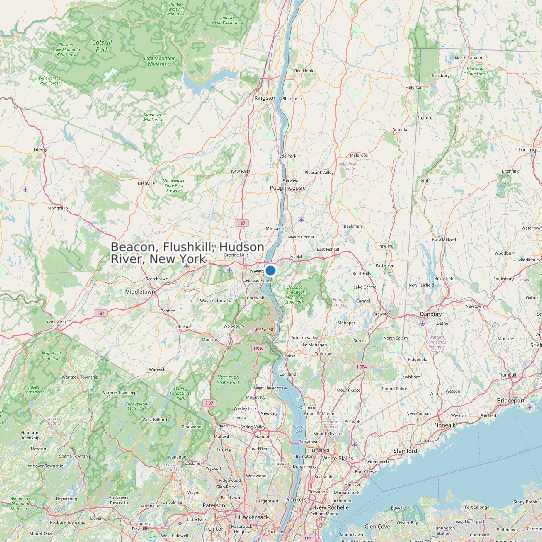 Beacon, Flushkill, Hudson River, New York map