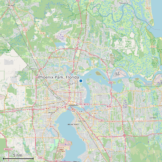 Map of Phoenix Park, Florida Tide Prediction Station