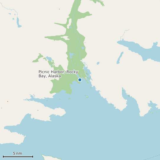 Map of Picnic Harbor, Rocky Bay, Alaska Tide Prediction Station