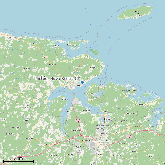 Map of Pictou, Nova Scotia (2) Tide Prediction Station