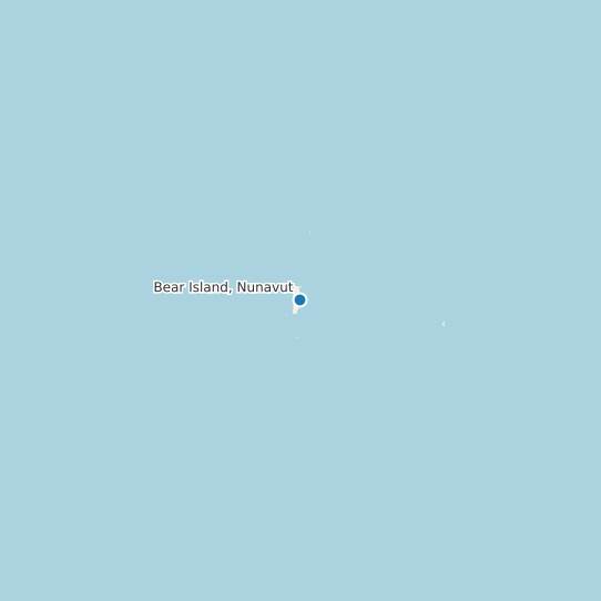 Map of Bear Island, Nunavut Tide Prediction Station