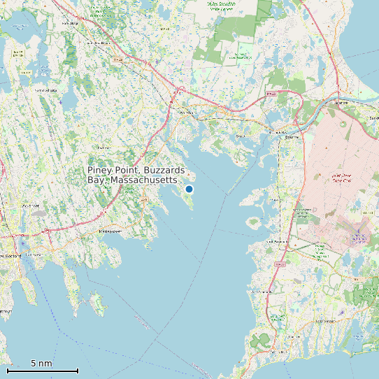 Map of Piney Point, Buzzards Bay, Massachusetts Tide Prediction Station