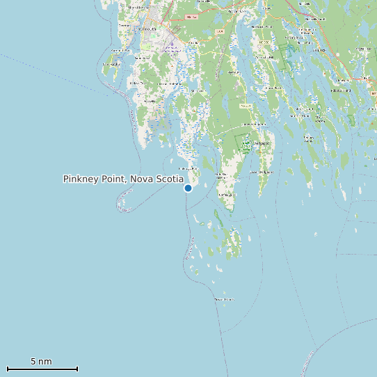 Map of Pinkney Point, Nova Scotia Tide Prediction Station