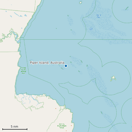 Map of Piper Island, Australia Tide Prediction Station