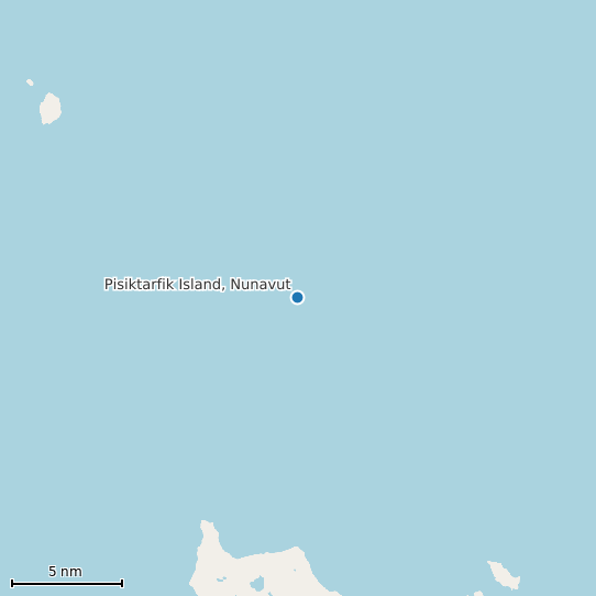 Map of Pisiktarfik Island, Nunavut Tide Prediction Station