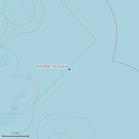Map of Pith Reef, Australia Tide Prediction Station