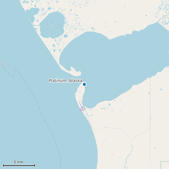 Map of Platinum, Alaska Tide Prediction Station