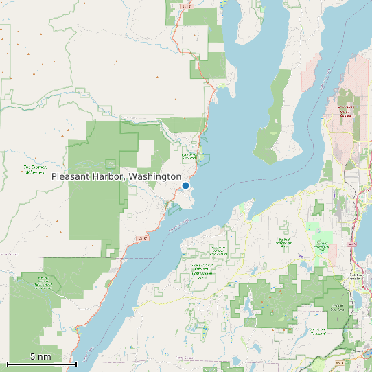 Map of Pleasant Harbor, Washington Tide Prediction Station